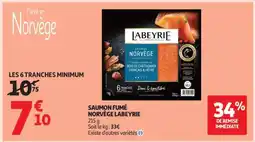 Auchan Saumon Fumé Norvège 'Labeyrie' offre