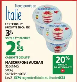 Auchan Mascarpone Auchan offre