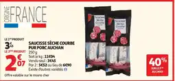 Auchan Saucisse Sèche Courbe Pur Porc Auchan offre