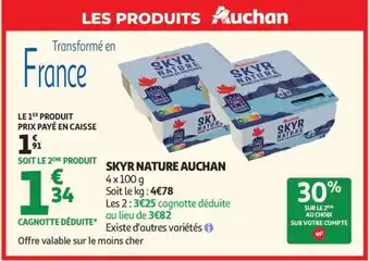 Auchan Skyr Nature Auchan offre
