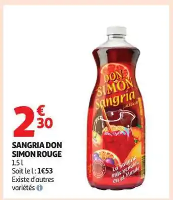 Auchan Sangria Don Simon Rouge offre