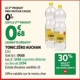 Auchan Tonic Zero Auchan offre
