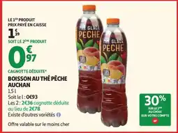 Auchan BOISSON AU THÉ PÊCHE AUCHAN offre