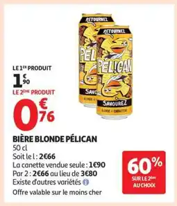 Auchan Bière Blonde Pélican offre