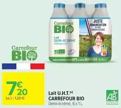 Carrefour Drive Carrefour - lait u.h.t. bio offre