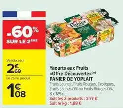 Carrefour Drive Yoplait - yaourts aux fruits offre découverte offre