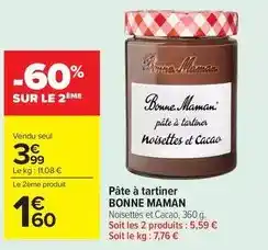 Carrefour Drive Bonne maman - pâte à tartiner offre