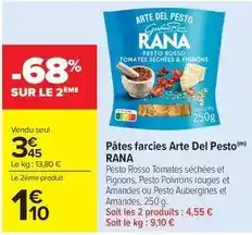 Carrefour Drive Rana - pâtes farcies arte del pesto offre