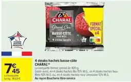 Carrefour Drive Charal - 4 steaks hachés basse-côte offre