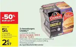 Carrefour Drive Charal - cheeseburgers offre