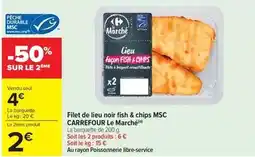Carrefour Drive Carrefour - filet de lieu noir fish & chips msc le marché offre