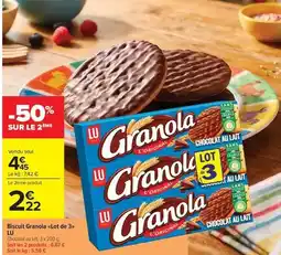 Carrefour Drive Lu - biscuit granola offre
