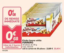 Promocash Kinder bueno white ferrero offre