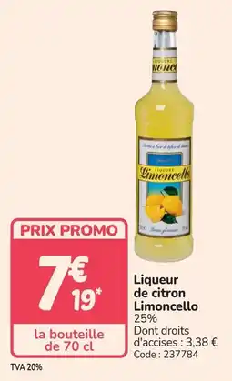 Promocash Liqueur de citron limoncello offre