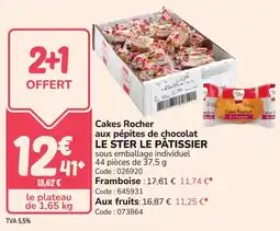 Promocash Cakes rocher aux pépites de chocolat le ster le pâtissier offre