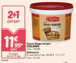 Promocash Sauce biggy burger colona offre