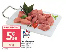 Promocash Sauté de porc offre