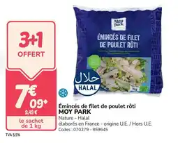 Promocash Émincés de filet de poulet rôti moy park offre