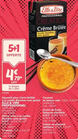 Promocash Appareil pour crème brûlée à la vanille bourbon avec grains elle & vire. professionnel offre