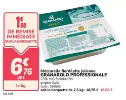 Promocash Mozzarella fiordilatte julienne granarolo professionale offre