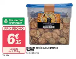 Promocash Biscuits salés aux 3 graines saxo offre