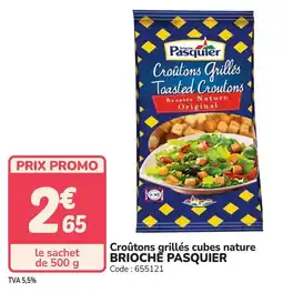 Promocash Croûtons grillés cubes nature brioche pasquier offre