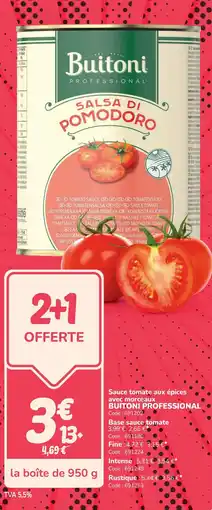 Promocash Sauce tomate aux épices avec morceaux buitoni professional offre