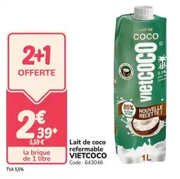 Promocash Lait de coco refermable vietcoco offre