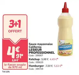 Promocash Sauce mayonnaise california lesieur professionnel offre