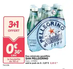Promocash Eau minérale gazeifiée san pellegrino offre