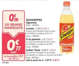 Promocash Schweppes agrumes offre