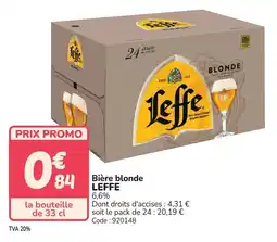 Promocash Bière blonde leffe offre