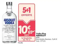 Promocash Vodka blue absolut offre