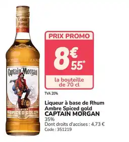 Promocash Liqueur à base de rhum ambre spiced gold captain morgan offre