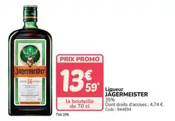 Promocash Liqueur jägermeister offre