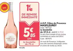 Promocash A.o.p. côtes de provence masfleurey offre