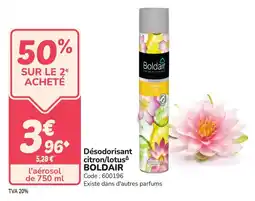 Promocash Désodorisant citron lotus boldair offre
