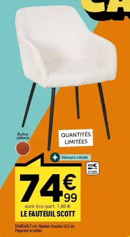 Centrakor Le fauteuil scott offre