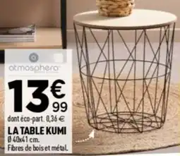 Centrakor La table kumi offre