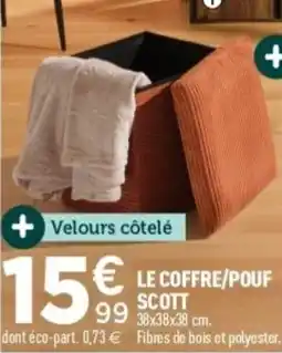 Centrakor Le coffre/pouf scott offre