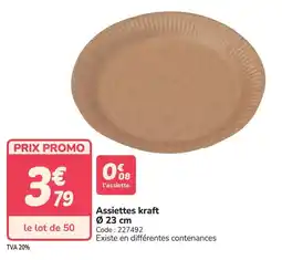 Promocash Assiettes kraft offre