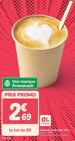 Promocash Gobelets kraft brun offre