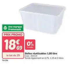 Promocash Boîtes réutilisables offre