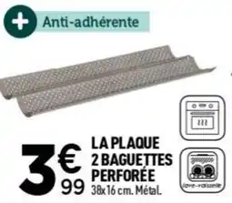 Centrakor La plaque 2 baguettes perforée offre