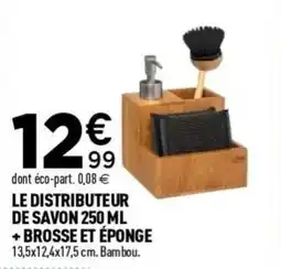 Centrakor Le distributeur de savon + brosse et éponge offre