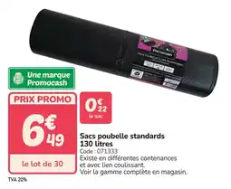Promocash Sacs poubelle standards offre