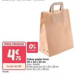 Promocash Cabas papier brun offre