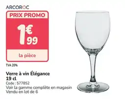 Promocash Verre à vin élégance offre