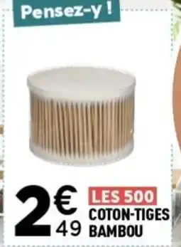Centrakor Coton-tiges bambou offre