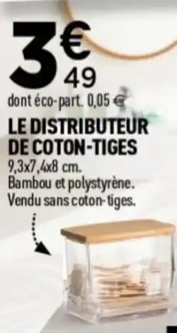Centrakor Le distributeur de coton-tiges offre